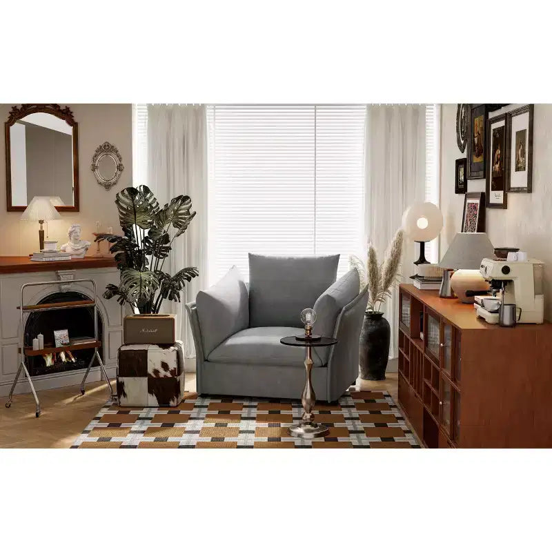 Fauteuil oversize en chenille : moderne, élégant et confortable