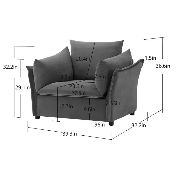 Fauteuil oversize en chenille : moderne, élégant et confortable