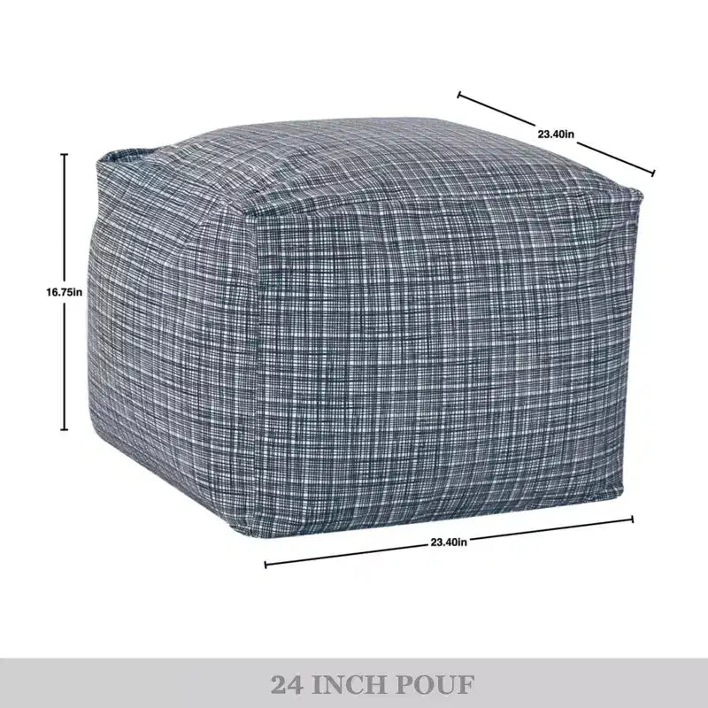 Pouf en velours ChaletPosh de 24 pouces