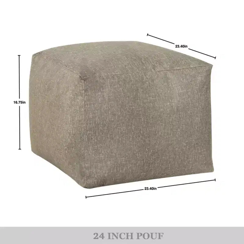 Pouf en velours ChaletPosh de 24 pouces
