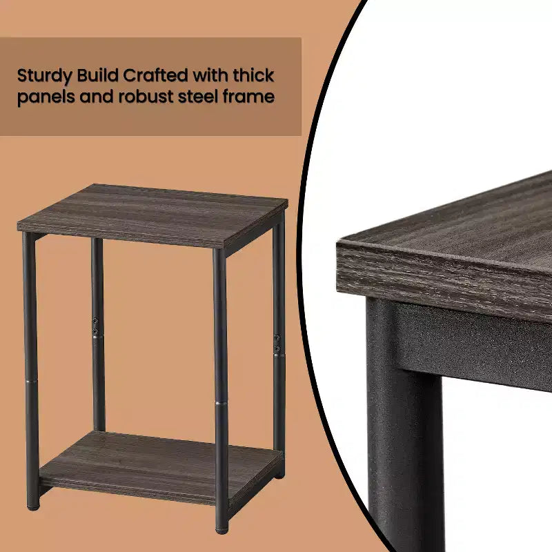 Tables d'appoint Accent Muebles Para La Sala Table d'appoint moderne pour salon Tables de chevet Tables de nuit Tables d'appoint de chambre à coucher Ensemble de 2