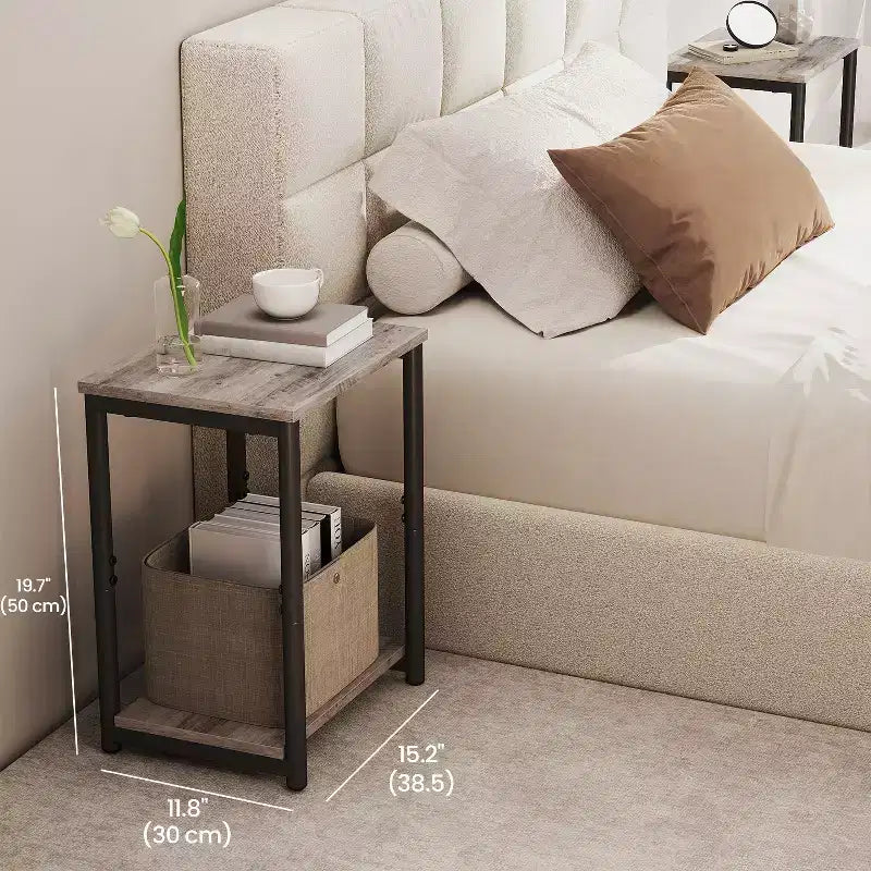 Tables d'appoint Accent Muebles Para La Sala Table d'appoint moderne pour salon Tables de chevet Tables de nuit Tables d'appoint de chambre à coucher Ensemble de 2