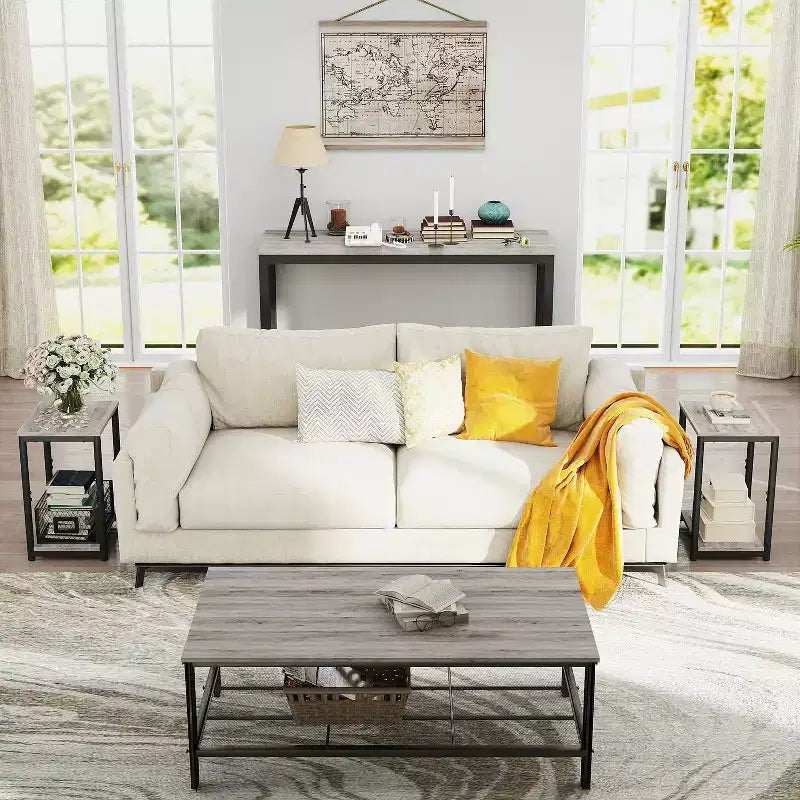 Tables d'appoint Accent Muebles Para La Sala Table d'appoint moderne pour salon Tables de chevet Tables de nuit Tables d'appoint de chambre à coucher Ensemble de 2