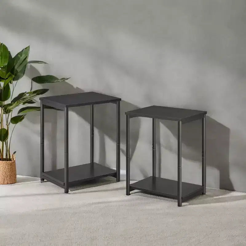 Tables d'appoint Accent Muebles Para La Sala Table d'appoint moderne pour salon Tables de chevet Tables de nuit Tables d'appoint de chambre à coucher Ensemble de 2