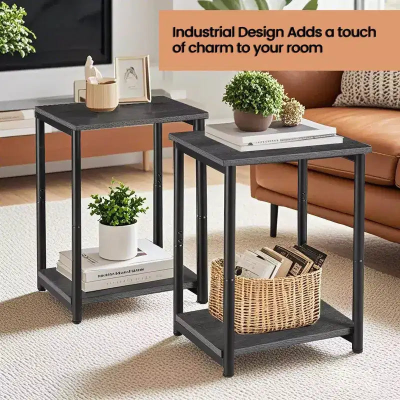 Tables d'appoint Accent Muebles Para La Sala Table d'appoint moderne pour salon Tables de chevet Tables de nuit Tables d'appoint de chambre à coucher Ensemble de 2