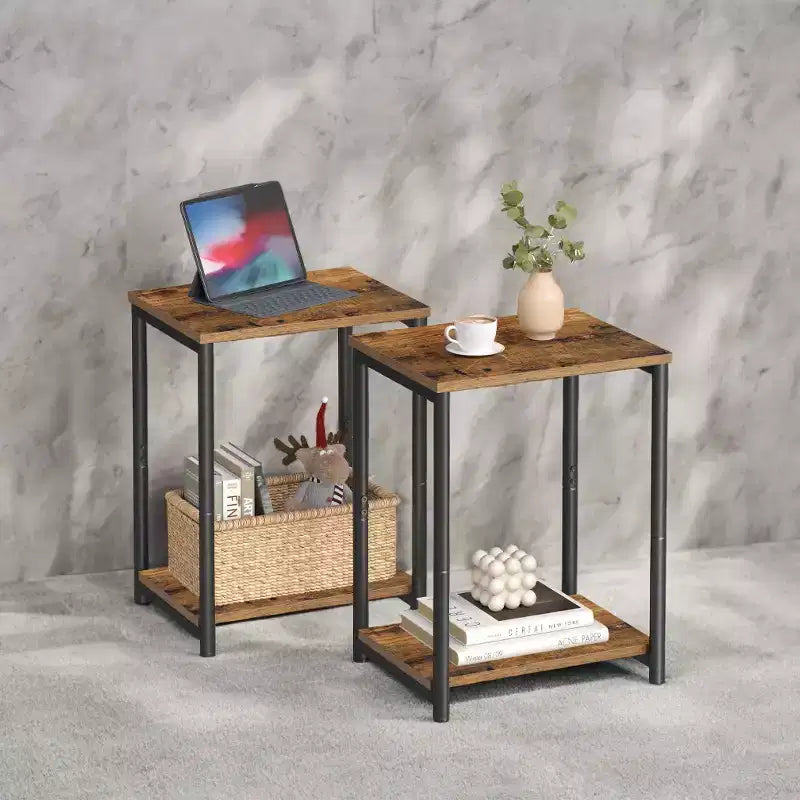 Tables d'appoint Accent Muebles Para La Sala Table d'appoint moderne pour salon Tables de chevet Tables de nuit Tables d'appoint de chambre à coucher Ensemble de 2
