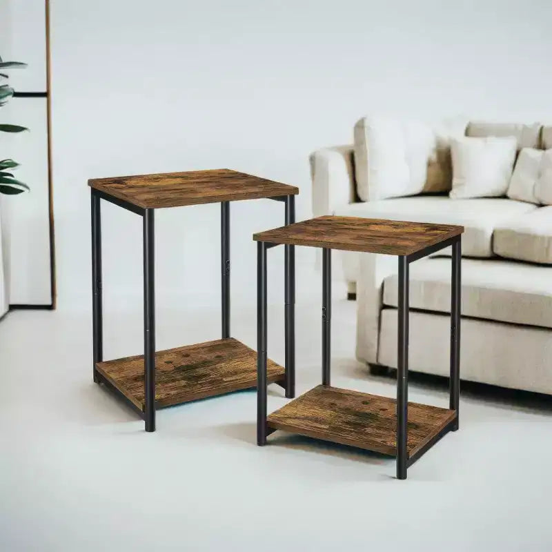 Tables d'appoint Accent Muebles Para La Sala Table d'appoint moderne pour salon Tables de chevet Tables de nuit Tables d'appoint de chambre à coucher Ensemble de 2