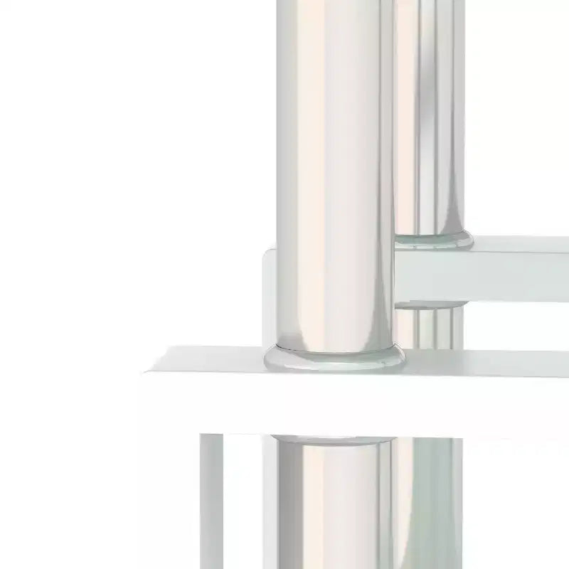 MAYEERTY Modern Tempered Glass End Table, Square Side Table for Living Room Bedroom, Transparent