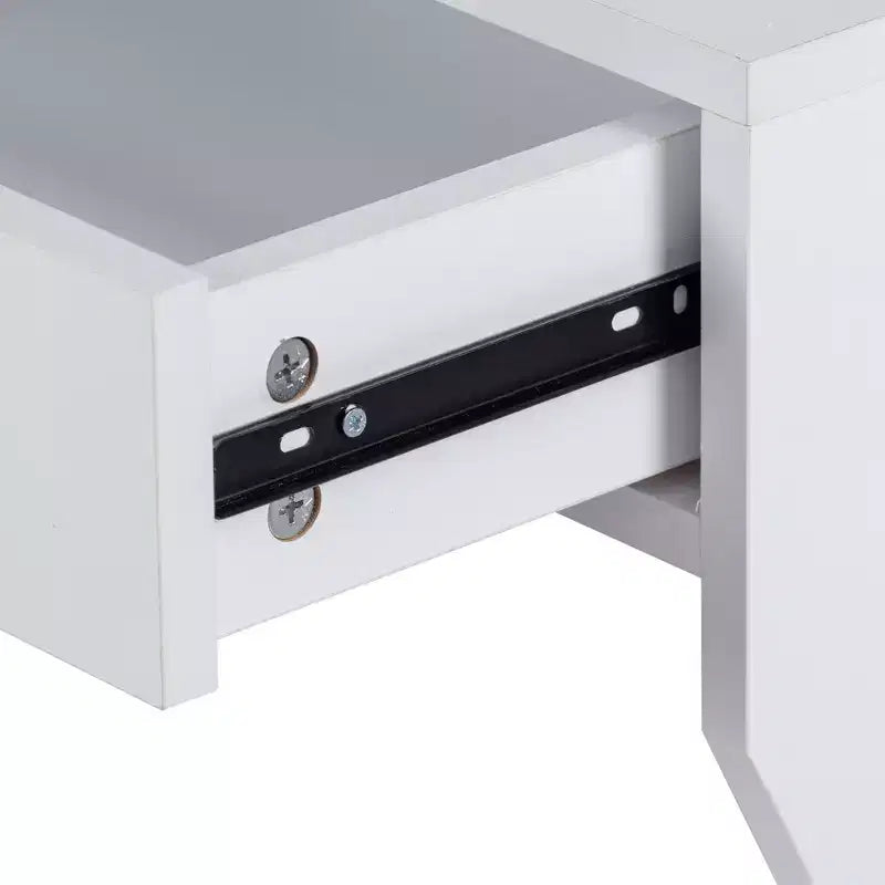 VECELO Vanity Desk with LED Lighted Mirror & Power Outlet, Makeup Table with 4 Drawers & Storage Stool, Adjustable 3 Lighting Modes for Bedroom
