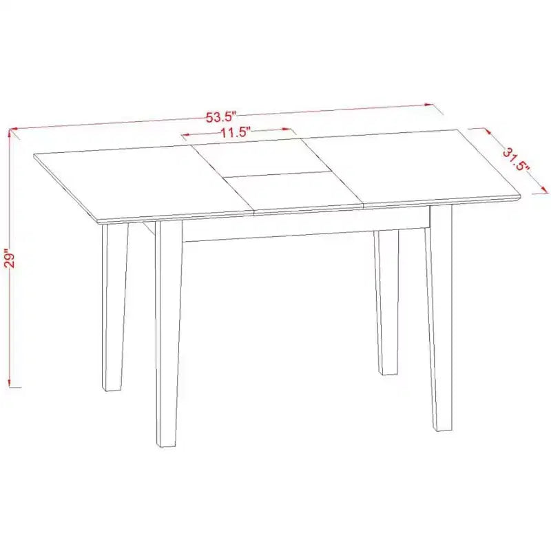 Ensemble de cuisine coin-repas table rectangulaire et chaises de salle à manger style chêne