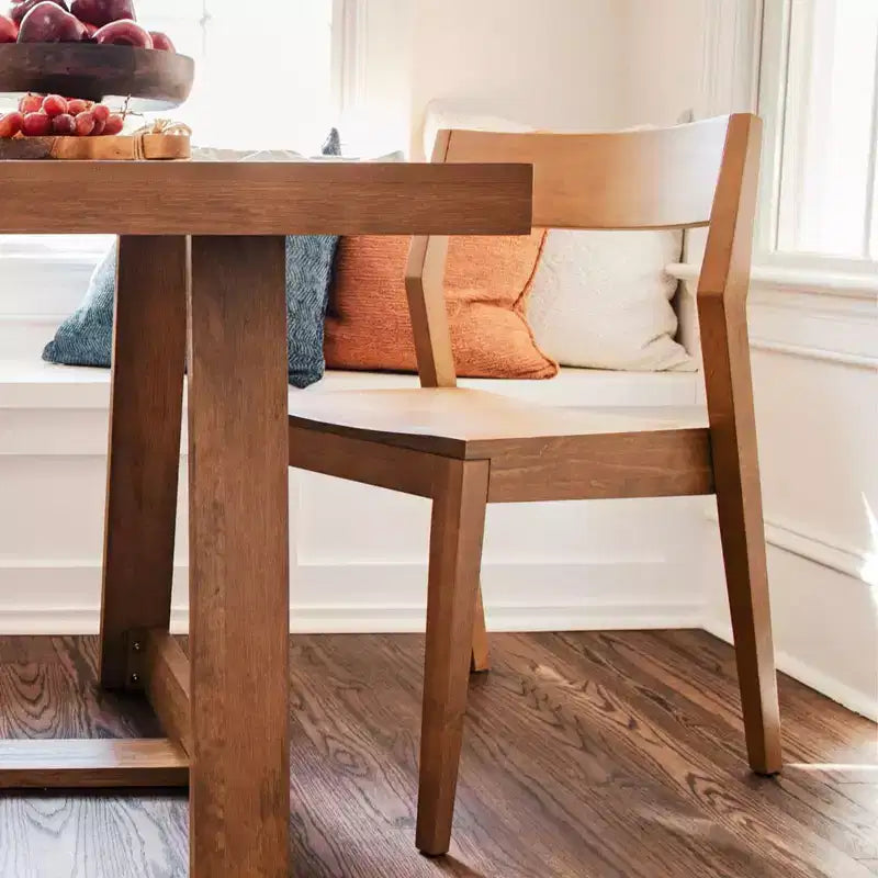 Plank+Beam Chaises de salle à manger modernes, lot de 4, chaises en bois massif pour cuisine, bureau, salon