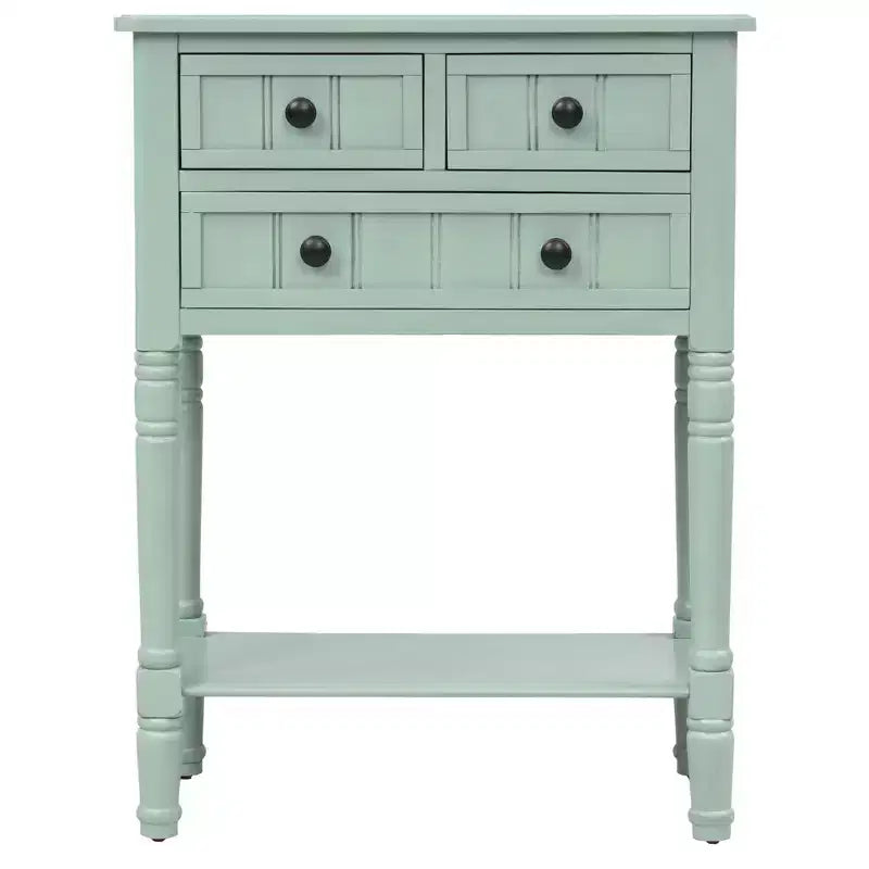 Console en bois rectangulaire AndMakers de 23,7 po avec 3 tiroirs