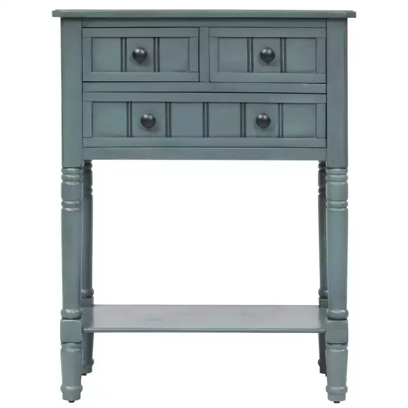 Console en bois rectangulaire AndMakers de 23,7 po avec 3 tiroirs