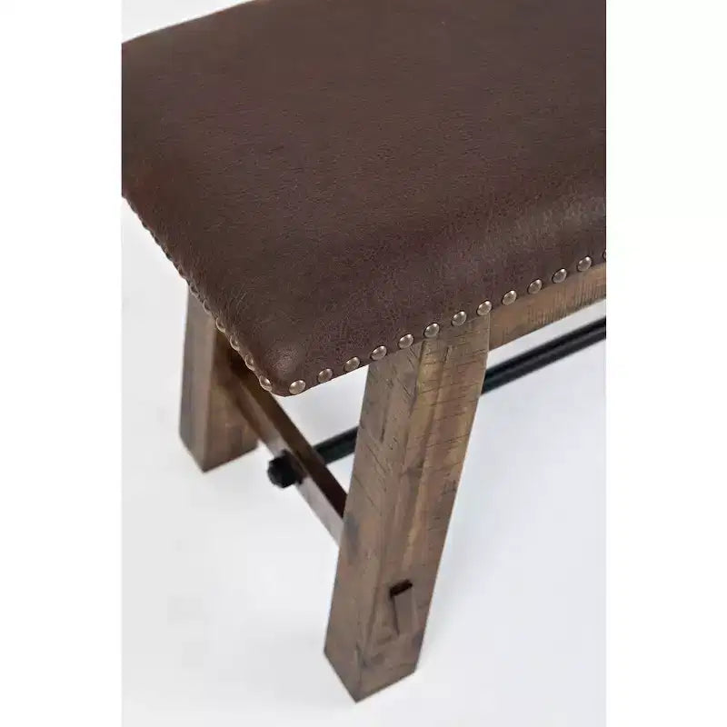 Cannon Valley Distressed Industrial 56 Distressed Wood Bench