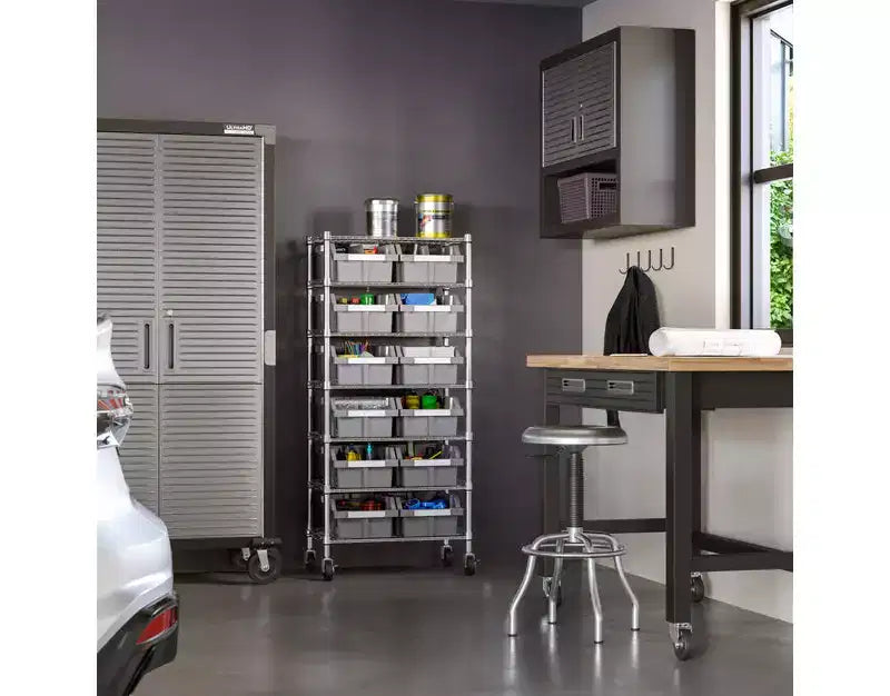 Seville Classics 7-Tier NSF 12-Bin Rack Storage System