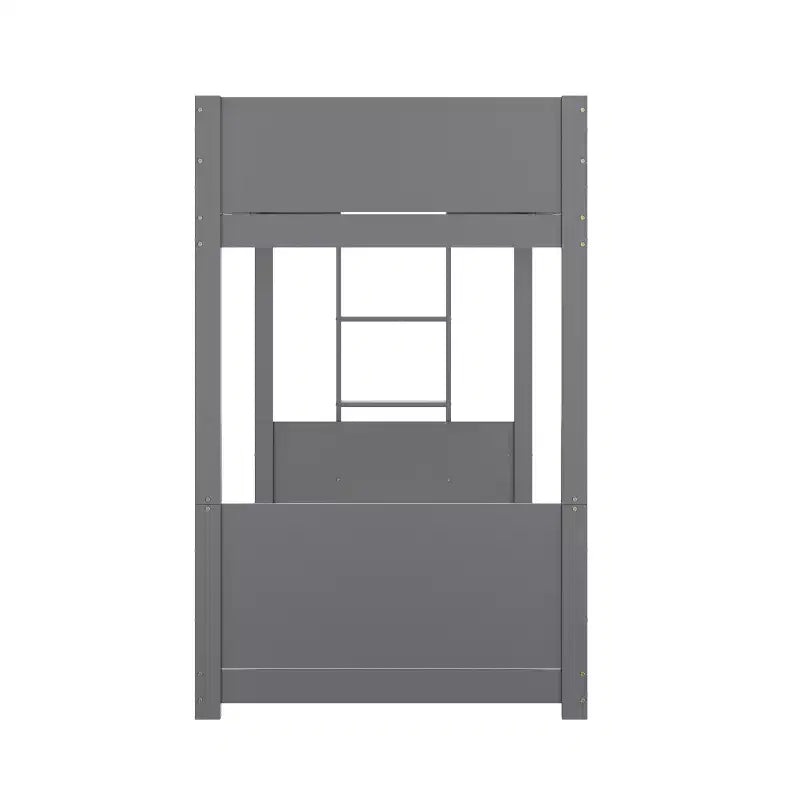 Emma and Oliver Kids Bunk Bed with Convertible, Solid Wood Frame and Easy-to-Climb Ladder with No Box Spring Required