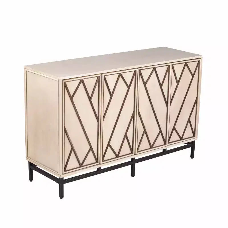 Meuble de rangement buffet Deco HomeRoots champagne