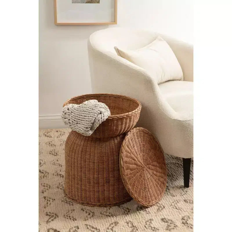 Table d'appoint en rotin Thatch Kate et Laurel