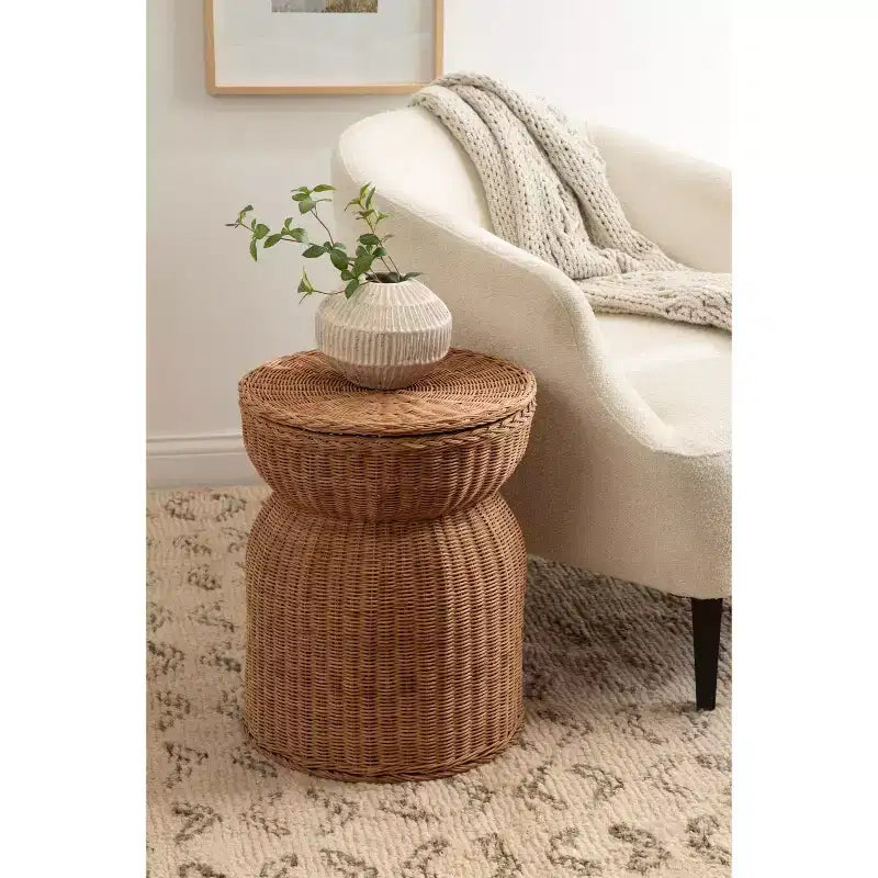 Table d'appoint en rotin Thatch Kate et Laurel