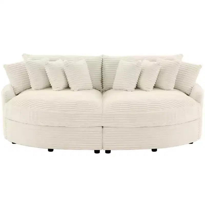 Hyleory Corduroy Oversized left and right chaise lounge Sectional Sofa with 8 pillows,Upholstered Convertible Sofa