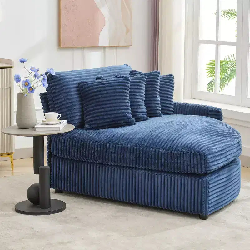 Hyleory Corduroy Oversized left and right chaise lounge Sectional Sofa with 8 pillows,Upholstered Convertible Sofa