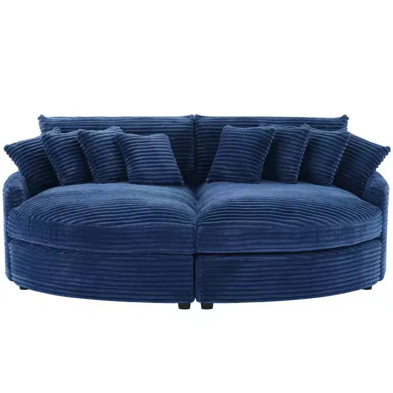 Hyleory Corduroy Oversized left and right chaise lounge Sectional Sofa with 8 pillows,Upholstered Convertible Sofa