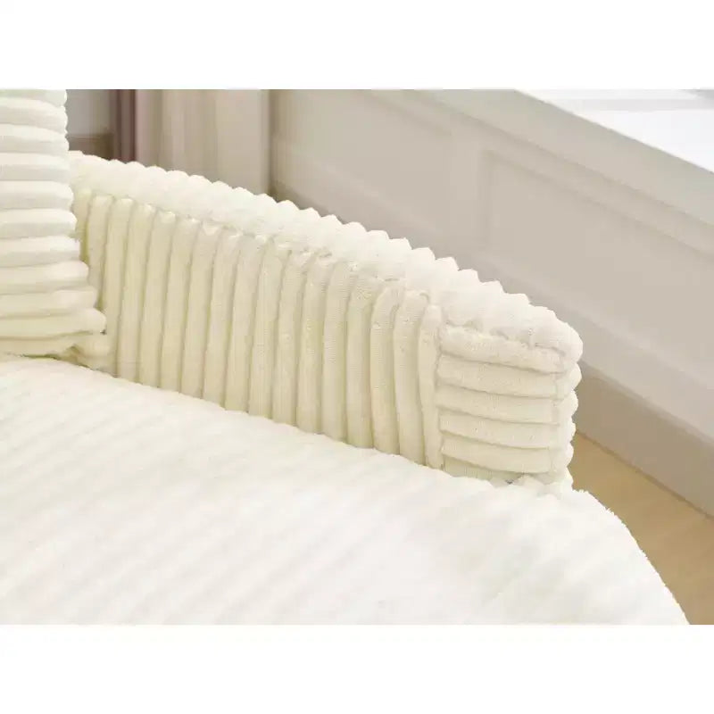 Hyleory Corduroy Oversized left and right chaise lounge Sectional Sofa with 8 pillows,Upholstered Convertible Sofa