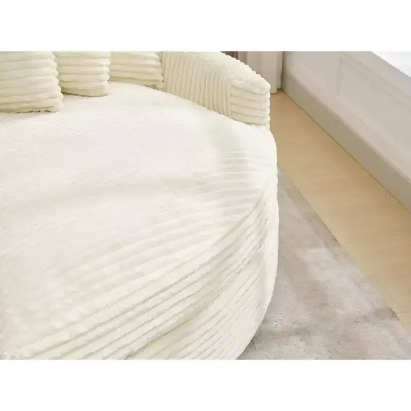 Hyleory Corduroy Oversized left and right chaise lounge Sectional Sofa with 8 pillows,Upholstered Convertible Sofa