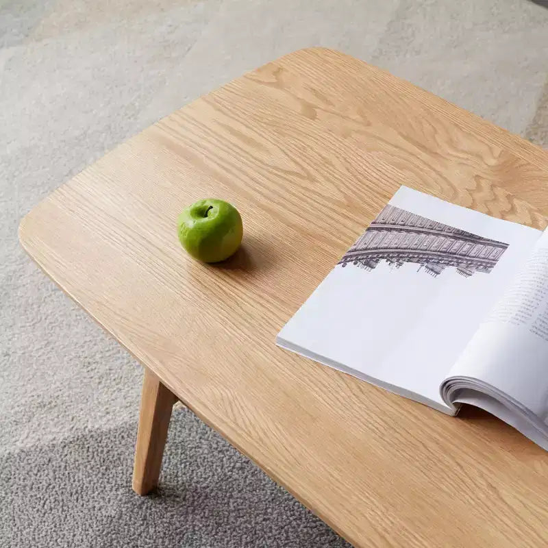 Table basse Chic Crate - 100 % bois massif au design naturel, montage facile et étagère de rangement - Bureau multifonctionnel