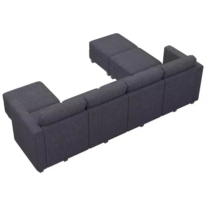 Belffin Modular Sectional Couch with Storage Ottoman U Shaped Corduroy Sectional Sofa with Chaise Convertible Modern Sectional Sofa Couch