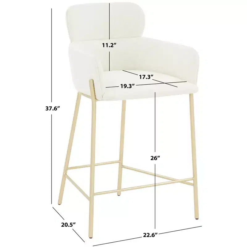 Tabouret de bar en velours Charlize - SFV4756 - Safavieh Couture