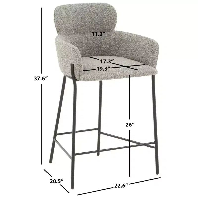 Tabouret de bar en velours Charlize - SFV4756 - Safavieh Couture