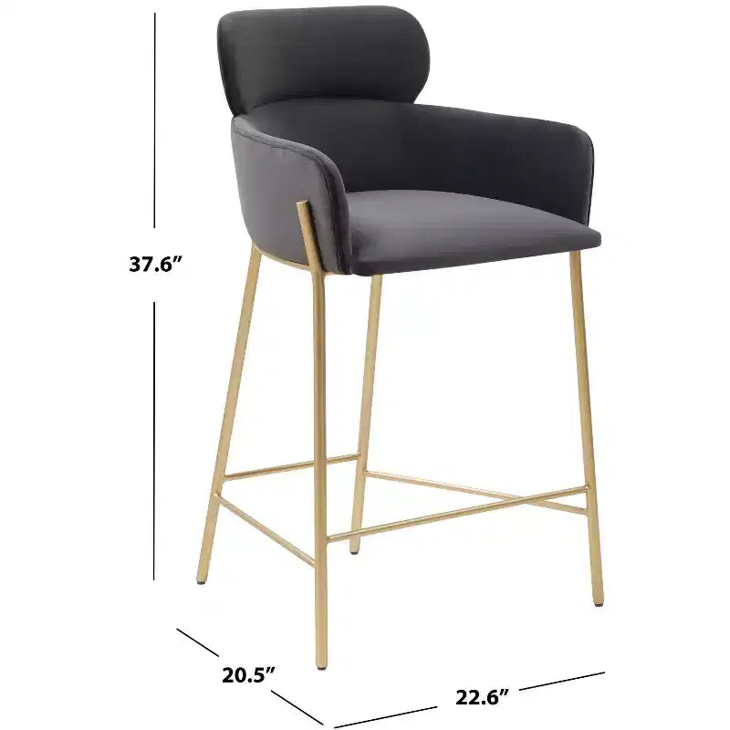 Tabouret de bar en velours Charlize - SFV4756 - Safavieh Couture