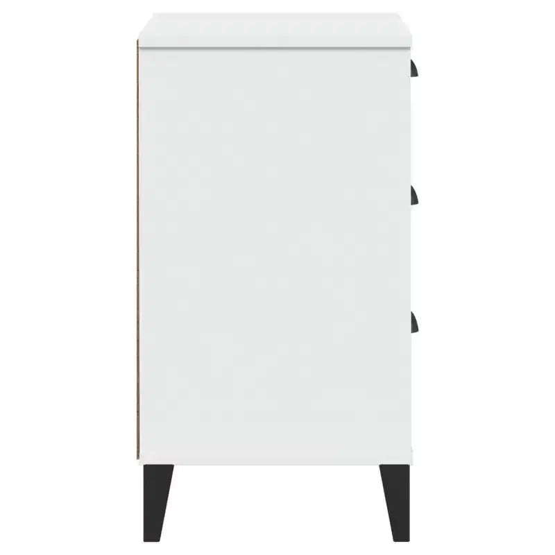 vidaXL Bedside Cabinet Accent End Table Bedroom Furniture Engineered Wood - White Anthracite Gray