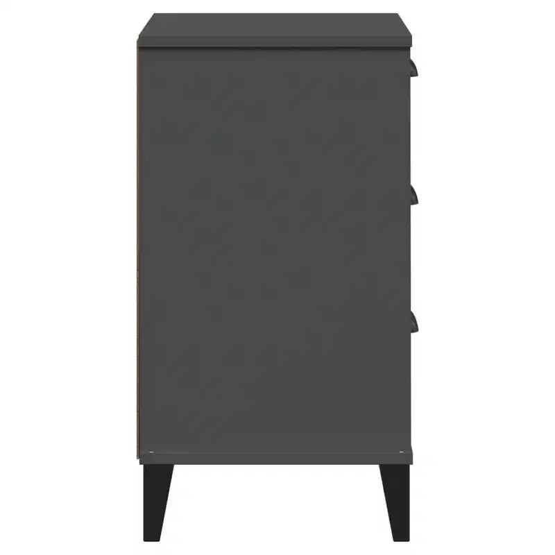 vidaXL Bedside Cabinet Accent End Table Bedroom Furniture Engineered Wood - White Anthracite Gray
