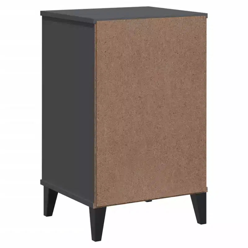 vidaXL Bedside Cabinet Accent End Table Bedroom Furniture Engineered Wood - White Anthracite Gray