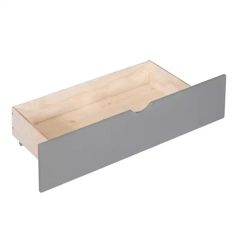 Twin Over Twin/Full Over Full Bunk Bed with 2 Drawers and Multi-Layer Cabinet, Space-Saving Storage Solution, White/Gray - ModernLuxe