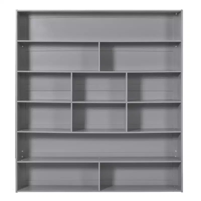Twin Over Twin/Full Over Full Bunk Bed with 2 Drawers and Multi-Layer Cabinet, Space-Saving Storage Solution, White/Gray - ModernLuxe
