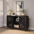Plank+Beam Mid Century Modern Solid Wood Sideboard with 2 Doors, 49 TV Stand for Living Room