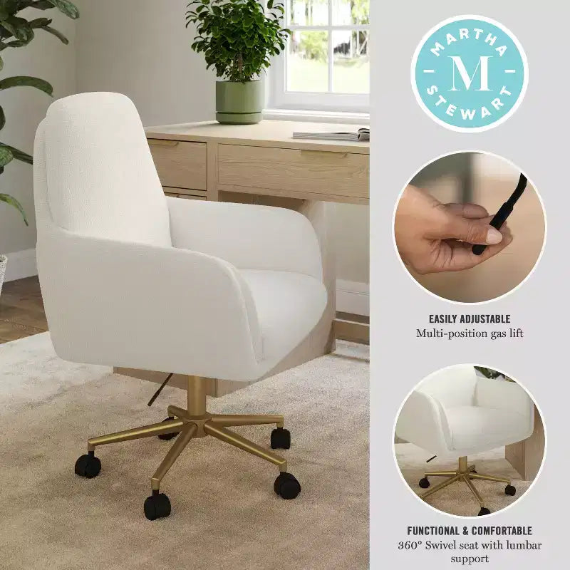 Martha Stewart Clara Upholstered Office Chair