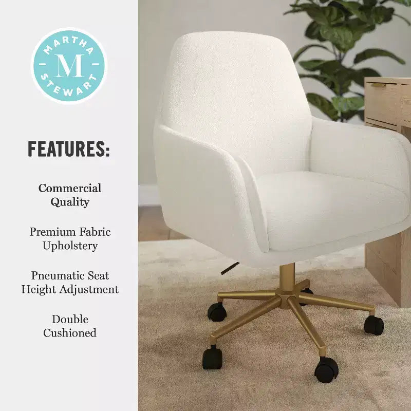 Martha Stewart Clara Upholstered Office Chair