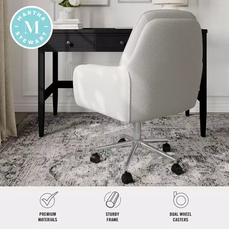 Martha Stewart Clara Upholstered Office Chair