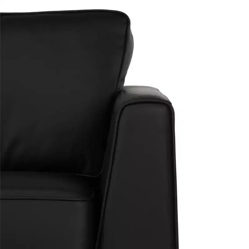 BRIDGEPORT Monroe Sofa, Black Faux Leather