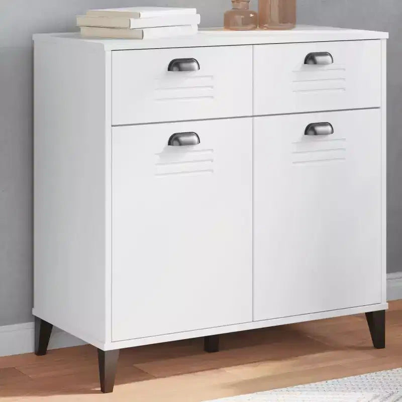 vidaXL Sideboard Storage Side Cabinet Living Room Furniture Solid Wood Pine, with 2 Drawers
