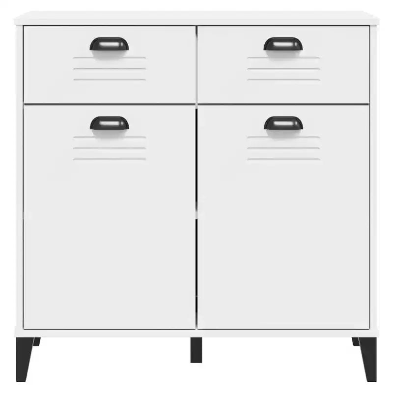 vidaXL Sideboard Storage Side Cabinet Living Room Furniture Solid Wood Pine, with 2 Drawers
