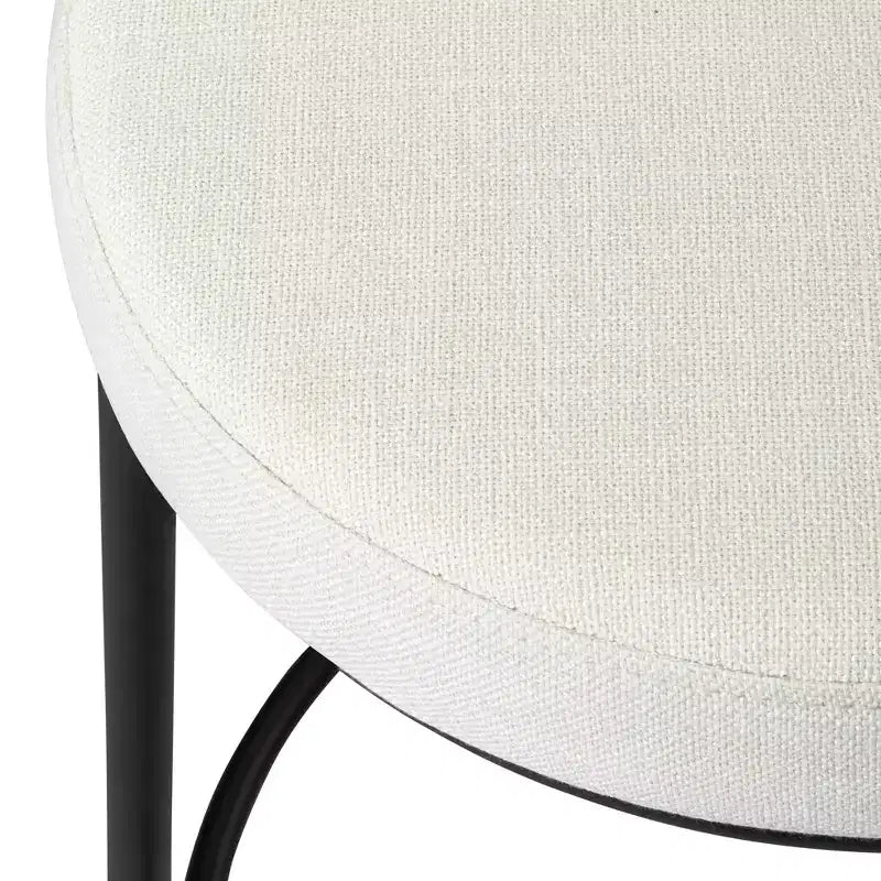 Maven Lane Stella Backless Metal Bar Stool with Fabric Upholstered Seat 31