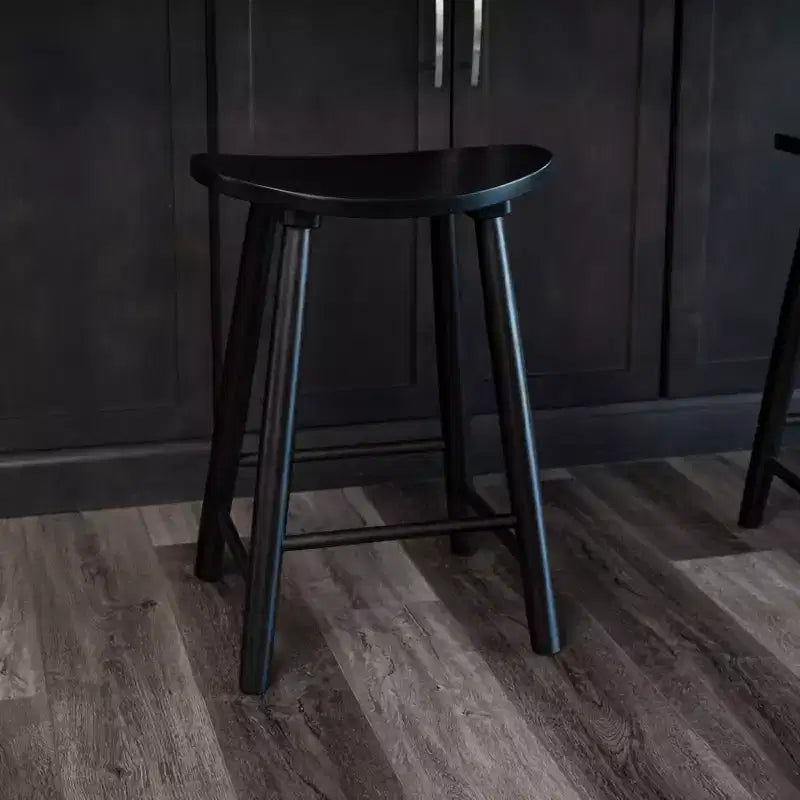 Maven Lane Luna Backless Wooden Kitchen Counter Stool 26