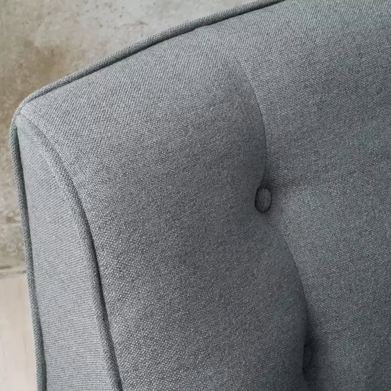 Okak Fabric Accent Chair Button-Tufted Club Chair with Comfy Upholstered Elegant Armchair with Birch Wood Legs for Living Room Bedroom