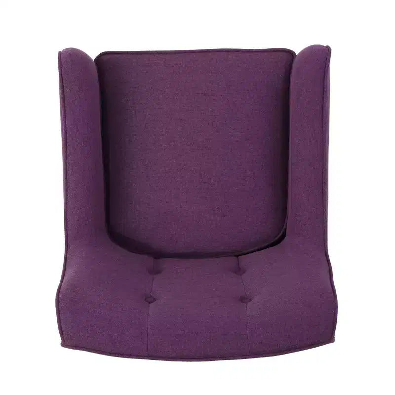 Okak Fabric Accent Chair Button-Tufted Club Chair with Comfy Upholstered Elegant Armchair with Birch Wood Legs for Living Room Bedroom