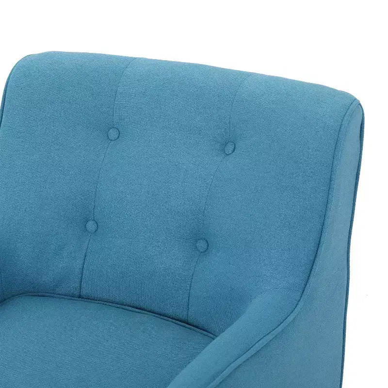 Okak Fabric Accent Chair Button-Tufted Club Chair with Comfy Upholstered Elegant Armchair with Birch Wood Legs for Living Room Bedroom